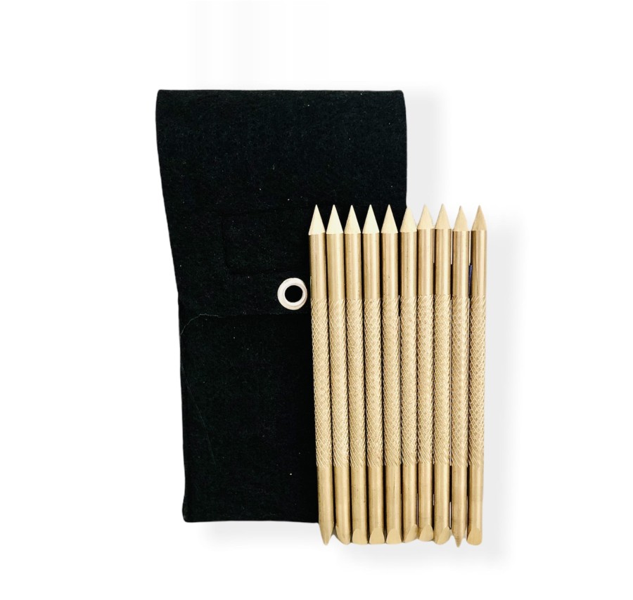 pin mosiężny moletowany krótki narzędzie do pinoterapii