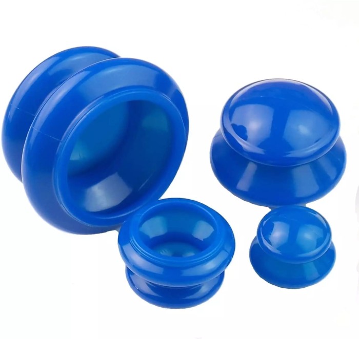 Bańki chińskie silikonowe niebieskie 4 szt.