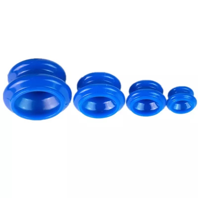 bańki silikonowe niebieskie do masażu twarzy i ciała komplet