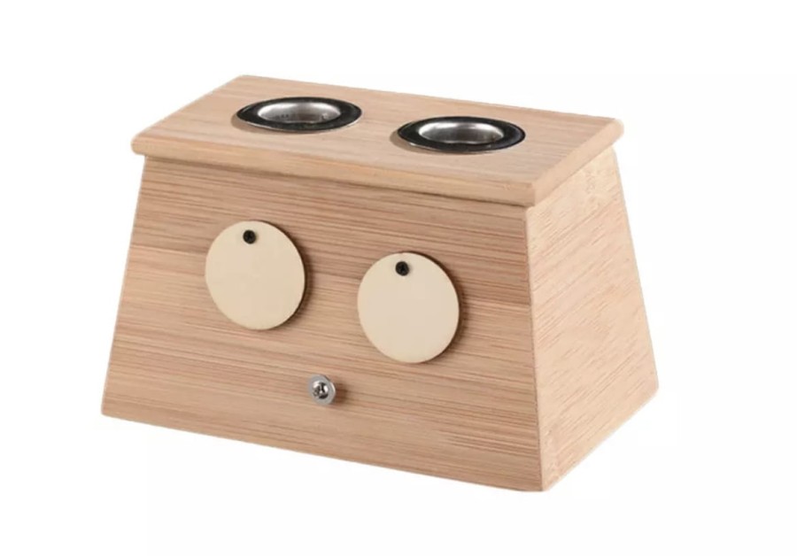 Bambusowy pojemnik na moksę z 2 otworami