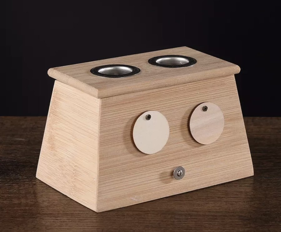 Naturalny pojemnik na moksę z 2 otworami do akupunktury