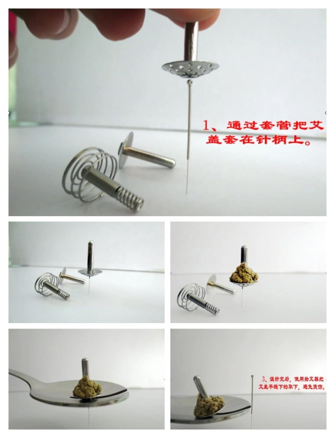 Kapturek do ogrzewania punktów akupunkturowych moksa