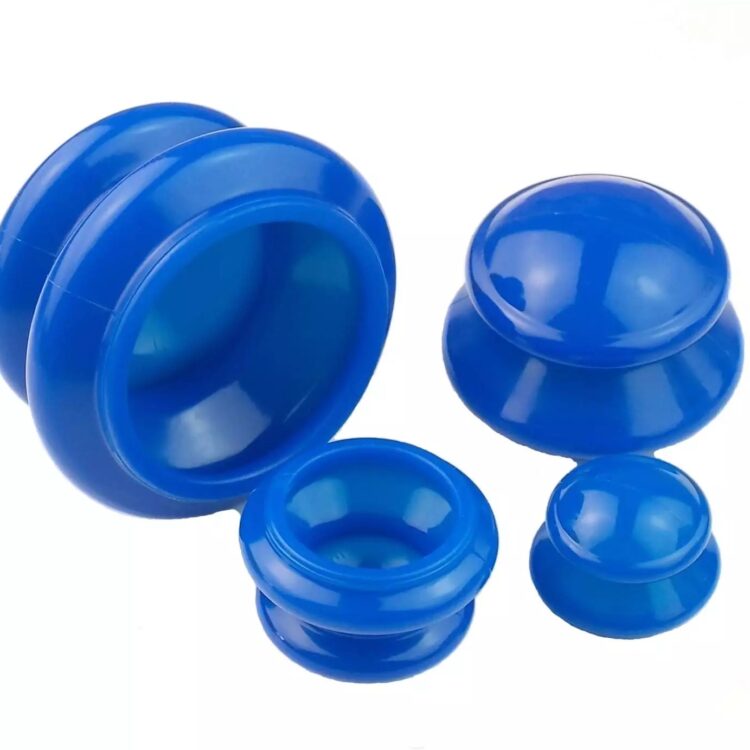 Bańki chińskie silikonowe niebieskie 4 szt.