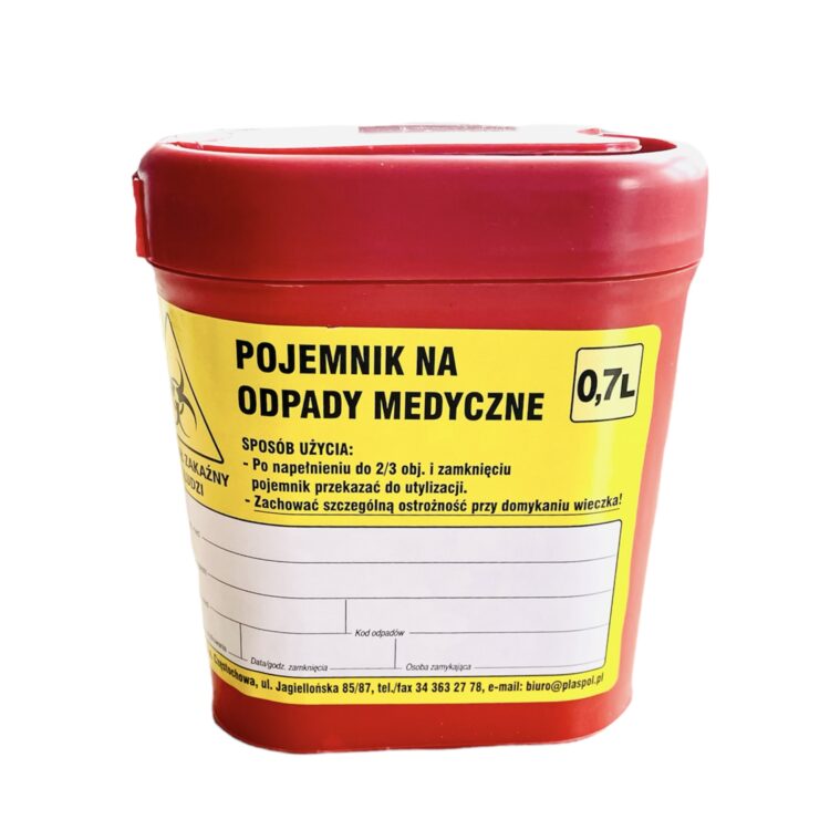 Pojemnik na zużyte igły 0,7 l