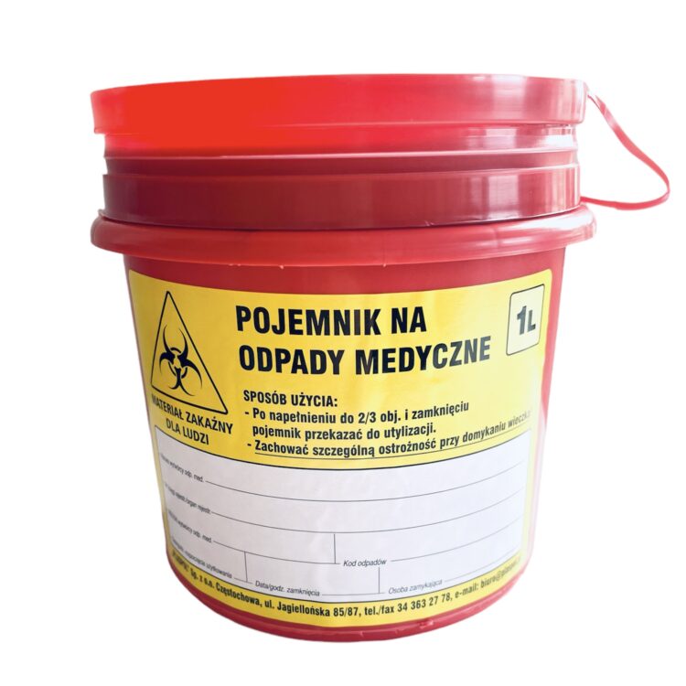 Pojemnik na odpady medyczne 1 l