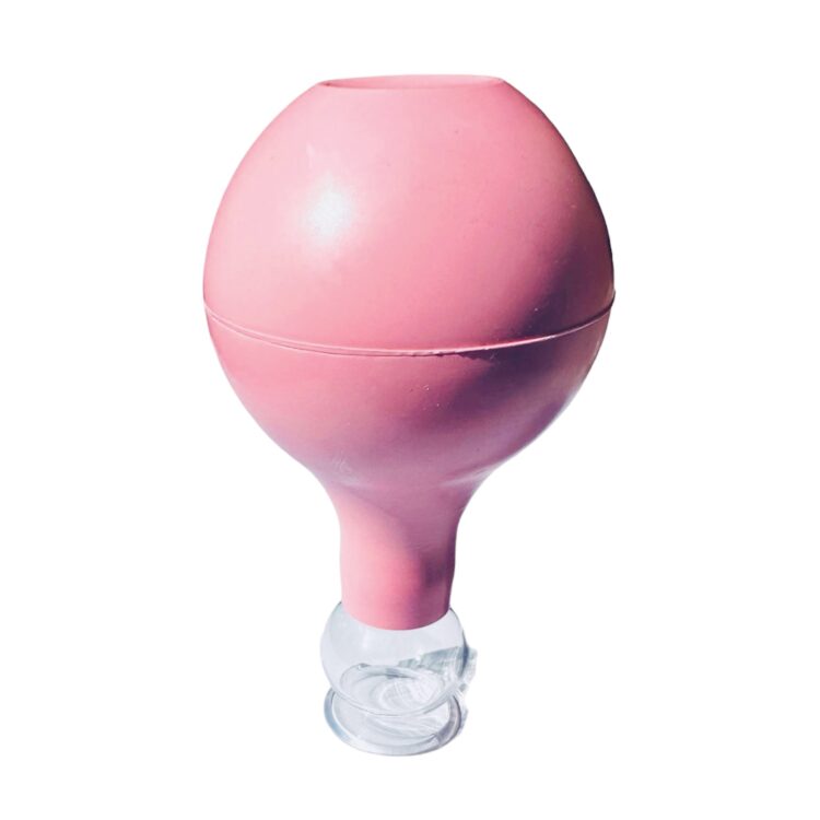 Bańka szklana z gruszką rozm 1 różowa