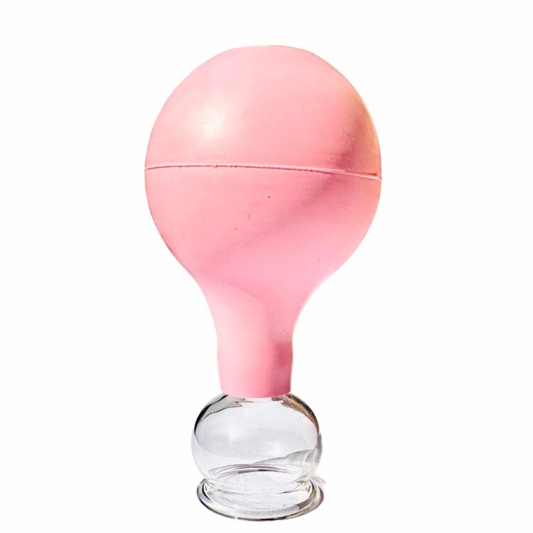 Bańka szklana z gruszką rozm 2 różowa