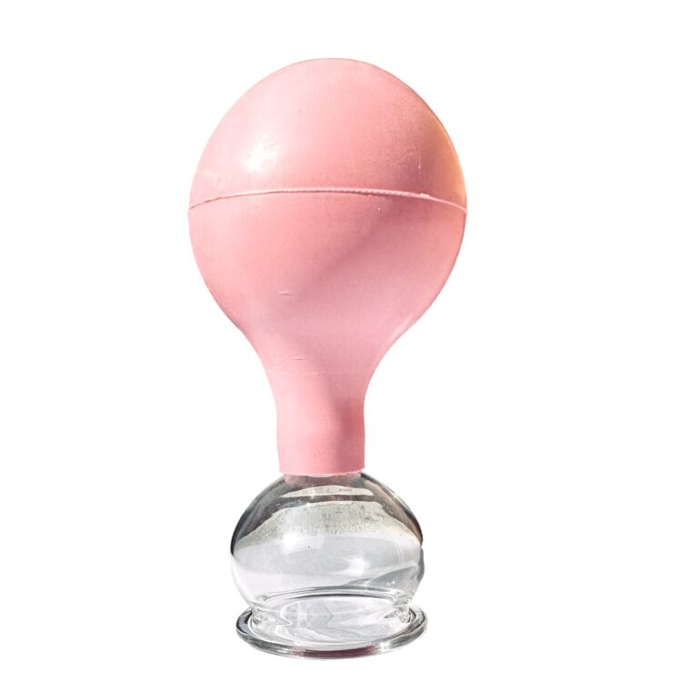 Bańka szklana z gruszką rozm 3 różowa