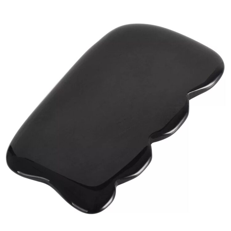 GUA SHA w kształcie prostokąta falistego kamień bian