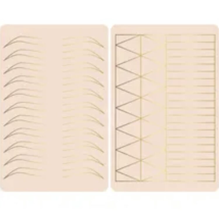 Skórka do ćwiczeń makijażu permanentnego brwi dwustronna