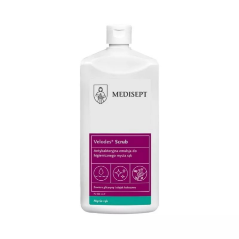 Velodes Scrub Medisept, antybakteryjna emulsja do mycia rąk 500 ml