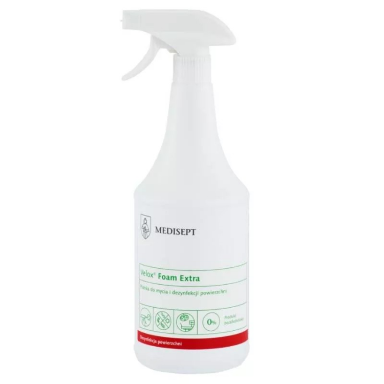 Velox Foam Extra Medisept, pianka do mycia i dezynfekcji powierzchni - butelka 1L