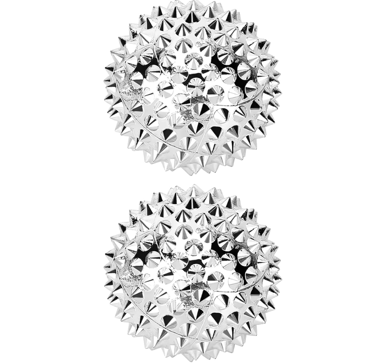 kulki magnetyczne Zestaw 2 srebrnych kulek magnetycznych do masażu akupresurowego dłoni i stóp – poprawa krążenia, ulga w bólu i regeneracja mięśni