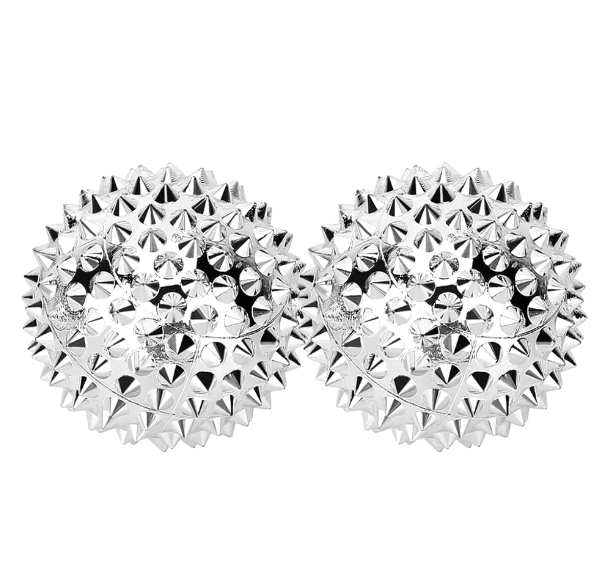 IMG_6754 Srebrne kulki do masażu magnetycznego – zestaw 2 szt. do akupresury dłoni, karku i stóp; wspomagają krążenie, redukują napięcie i przyspieszają regenerację