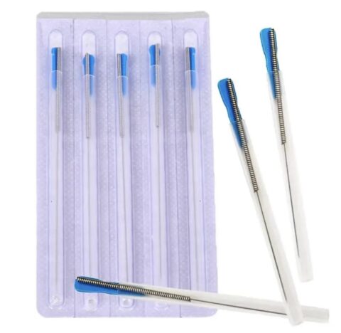 igły do akupunktury ze stalowym uchwytem