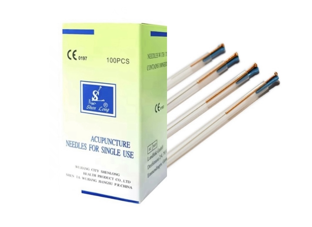 Igły do akupunktury z MIEDZIANYM uchwytem i prowadnicą 100 szt. Igły do akupunktury z MIEDZIANYM uchwytem i prowadnicą 100 szt.