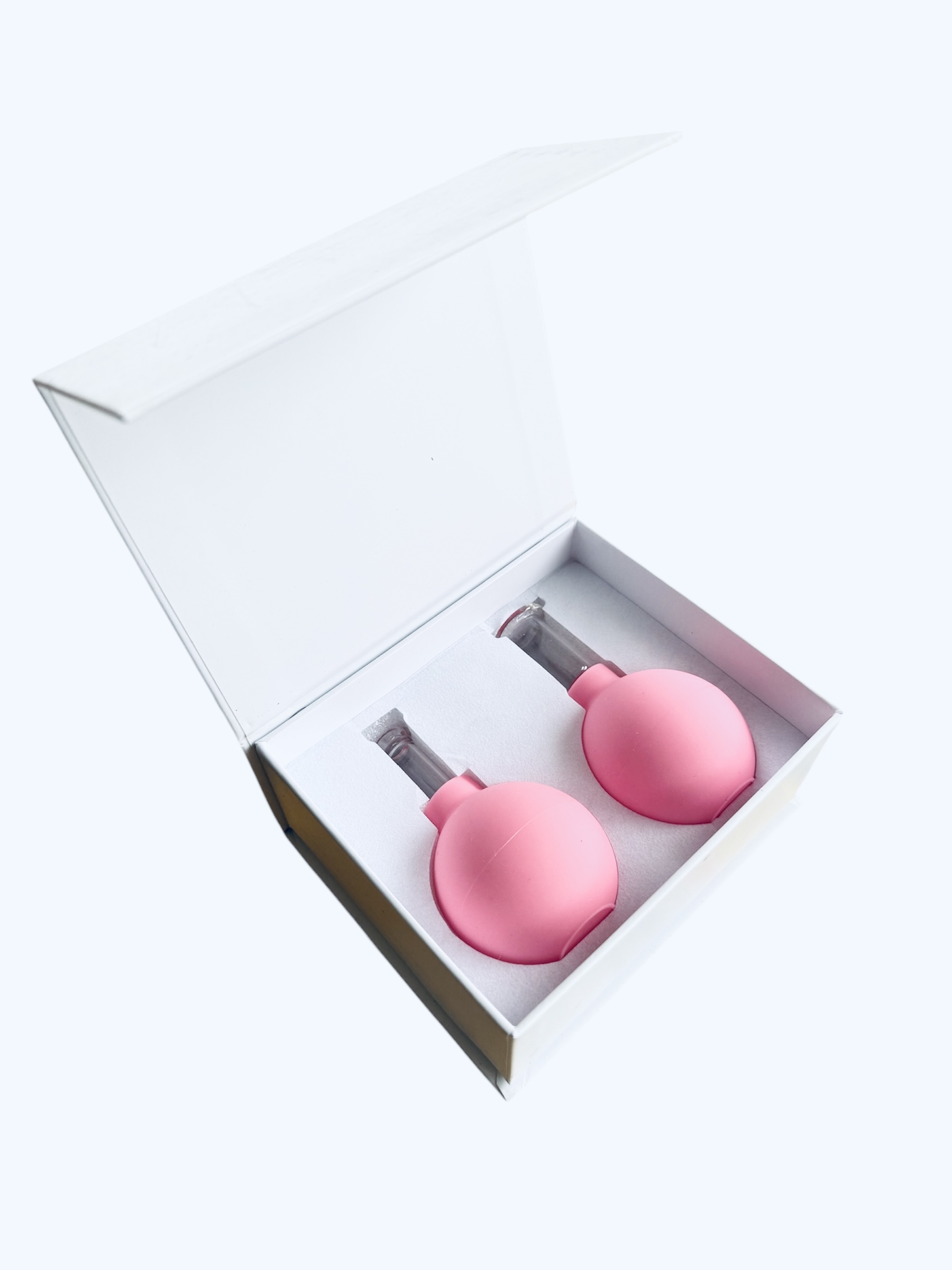 Bańki do masażu twarzy z gruszką zestaw 2 sztuki Bańki do masażu twarzy z gruszką zestaw 2 sztuki