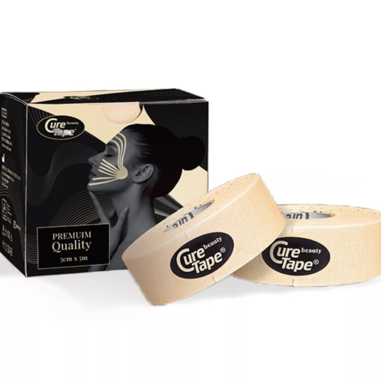 Taśma do kinesiotapingu twarzy 2,5 cm × 5 m (2 szt.) – delikatna, hipoalergiczna, stworzona do tapingu estetycznego