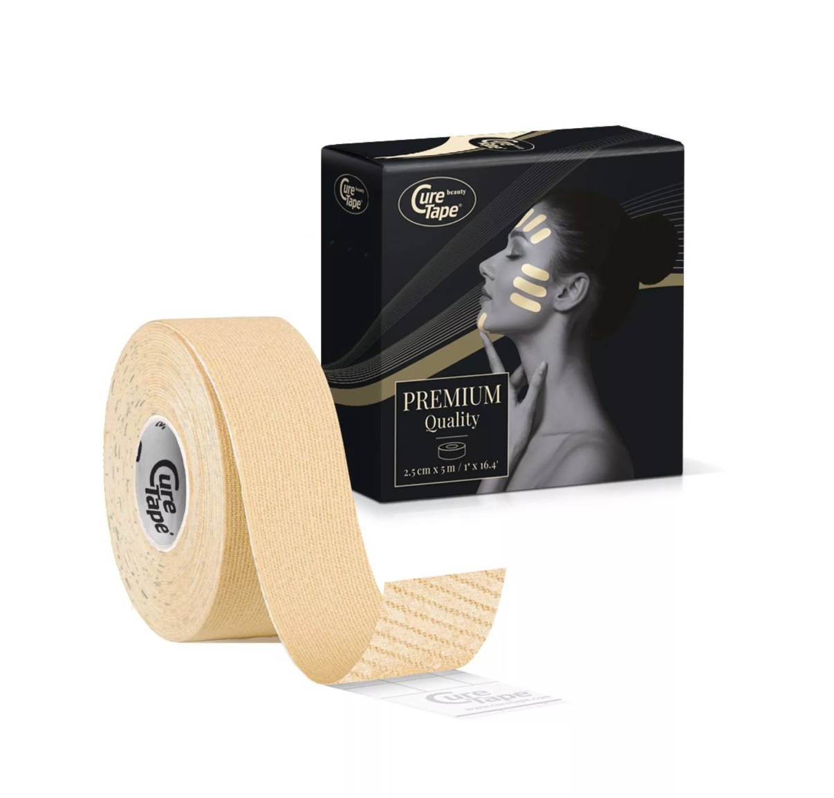 Taśma do kinesiotapingu twarzy 2,5 cm × 5 m (1 szt.) – delikatna, hipoalergiczna, do tapingu estetycznego Taśma do kinesiotapingu twarzy 2,5 cm × 5 m (1 szt.) – delikatna, hipoalergiczna, do tapingu estetycznego